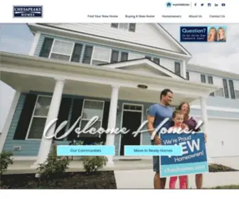 Cheshomes.com(Chesapeake Homes) Screenshot