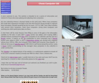 Chesscomputeruk.com(Chess Computer UK) Screenshot