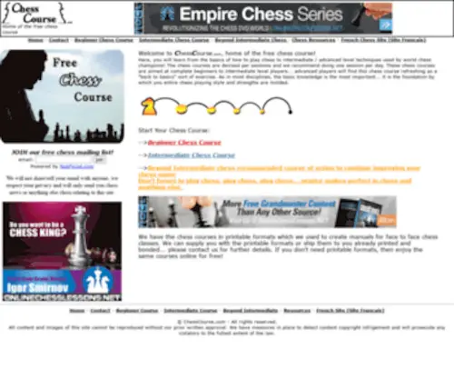 Chesscourse.com(Chesscourse) Screenshot