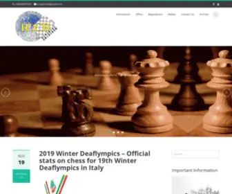 Chessdeaf.org(The International Chess Committee of the Deaf) Screenshot