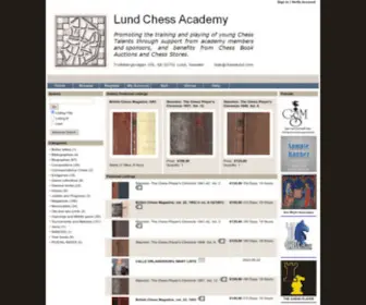 Chesslund.com(LSAK chess book auctions) Screenshot