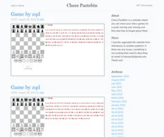 Chesspastebin.com(Chess Games) Screenshot