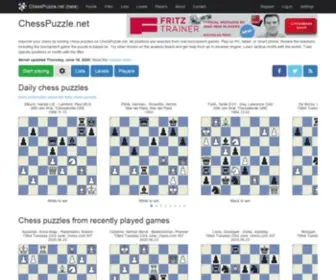 Chesspuzzle.net(Improve your chess by solving chess puzzles) Screenshot