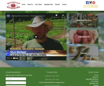 Chesterfieldheirlooms.com(Locally Grown Vegetables Chesterfield Heirlooms MD Farm) Screenshot