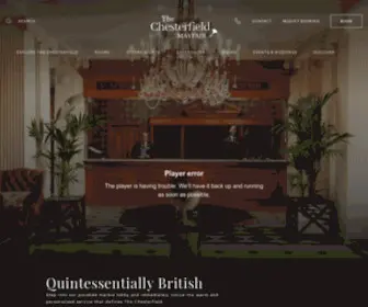 Chesterfieldmayfair.com(The Chesterfield Mayfair Hotel has 94 rooms and 16 suites of luxury accommodation and) Screenshot