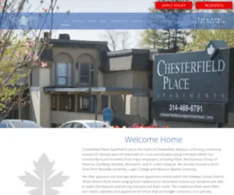 Chesterfieldplaceapartmentsstl.com(Chesterfield Place sits in the heart of the city &) Screenshot