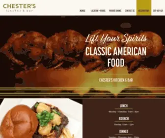 Chesterskb.com(Chester's Kitchen and Bar) Screenshot