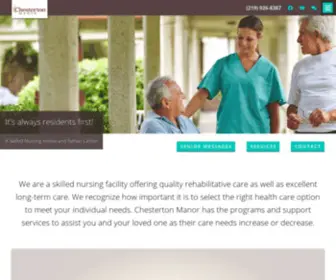 Chestertonmanorhealthcare.com(Chesterton Manor) Screenshot