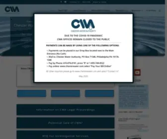 Chesterwater.com(Chester Water Authority) Screenshot