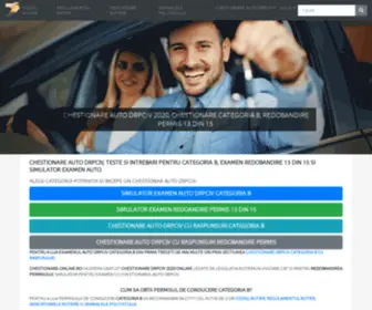 Chestionare-Online.ro(Chestionare auto DRPCIV 2022 categoria B gratuit) Screenshot