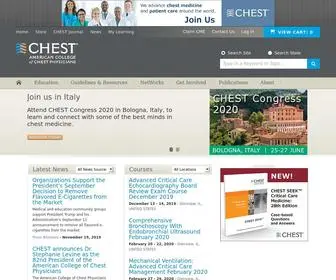 Chestnet.org(The American College of Chest Physicians (CHEST)) Screenshot
