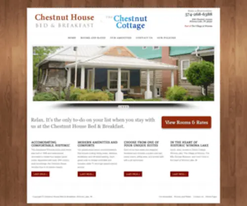 Chestnutbb.com(Chestnut House Bed & Breakfast) Screenshot