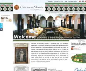 Chettinadmansion.com(Heritage Resorts in Chettinad) Screenshot