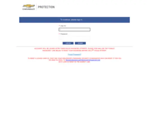 Chevroletprotectionplan.com(Extended Protection Plan) Screenshot