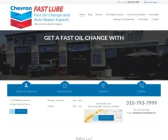 Chevronfastlube.com(Fast & Cheap Oil Changes Torrance) Screenshot