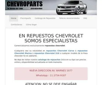 Chevroparts.com(Repuestos Chevrolet) Screenshot