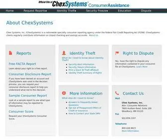 Chexsystems.com(Chexsystems) Screenshot