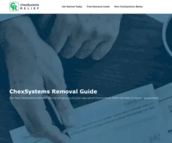 Chexsystemsrelief.com(Edition 2022) Screenshot