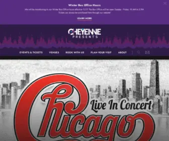 Cheyennepresents.com(Cheyenne Presents Events) Screenshot