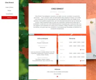 Chezernestrestaurant.fr(Bienvenue sur le site du restaurant Chez Ernest à MONTAUBAN) Screenshot