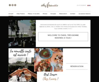 ChezFrancis-Restaurant.com(Brasserie de Luxe à Paris) Screenshot