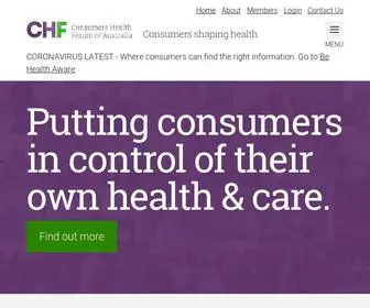 CHF.org.au(Consumers Health Forum of Australia) Screenshot