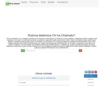 Chi-Chiamato.com(Project Phone number review) Screenshot