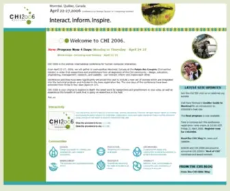 Chi2006.org(CHI 2006) Screenshot