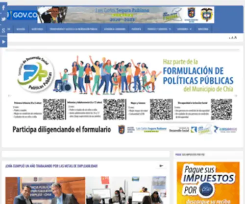 Chia-Cundinamarca.gov.co(Inicio) Screenshot