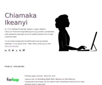 Chiamakaikeanyi.dev(Chiamaka Ikeanyi) Screenshot