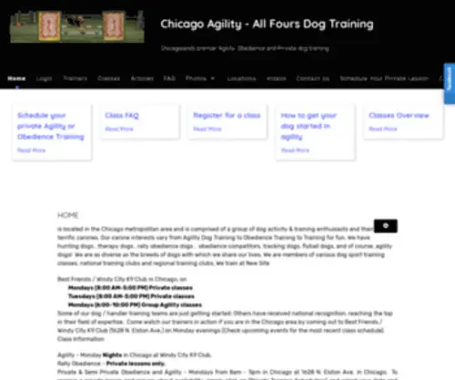 Chicagoagility.com(Chicago Agility Dog Training) Screenshot