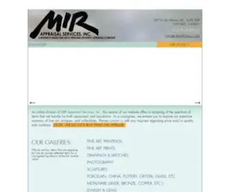 Chicagoartappraisers.com(Art appraisers of MIR Appraisal Services & Online Art Gallery in Chicago) Screenshot