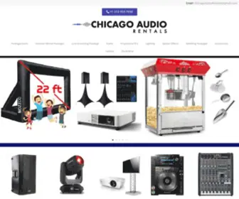 Chicagoaudiorentals.com(Speaker Rentals & Outdoor Movie Package) Screenshot