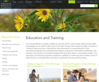 Chicagobotanicinternships.org(Education and Training) Screenshot