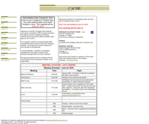 Chicagocache.org(CACHE) Screenshot