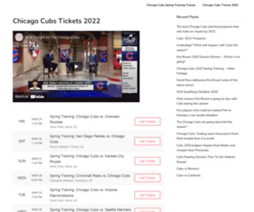 Chicagocubsclub.us(Chicago Cubs Tickets 2022) Screenshot