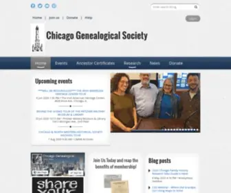 Chicagogenealogy.org(Chicago Genealogical Society) Screenshot