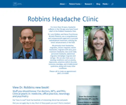 Chicagoheadacheclinic.com(Robbins Headache Clinic) Screenshot