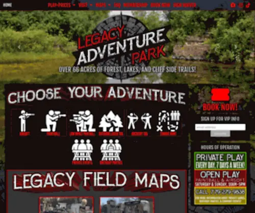 Chicagolandlasertag.com(Legacy Adventure Park) Screenshot