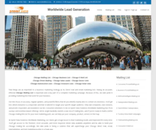 Chicagomailinglist.com(Chicago Business List) Screenshot