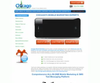 Chicagomobilemarketers.com(Text Message Marketing Chicago Mobile Marketing Chicago Illinois SMS Service) Screenshot