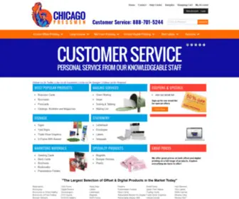 Chicagopressmen.com(Online printing company Chicago Pressmen offering digital printing and offset printing) Screenshot