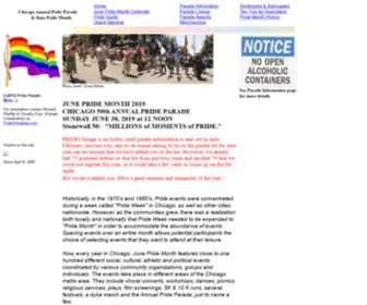 Chicagopridecalendar.org(Chicago Annual Pride Parade) Screenshot