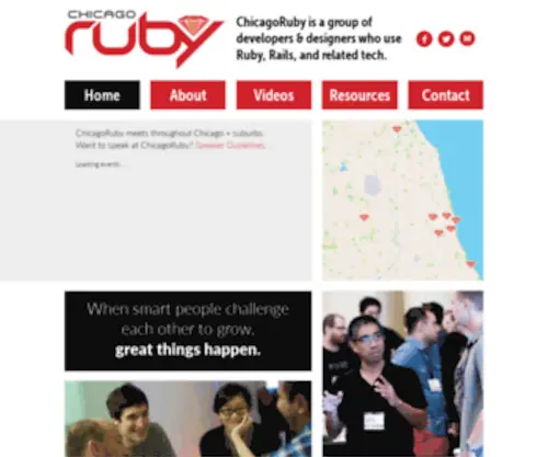 Chicagoruby.org(ChicagoRuby) Screenshot