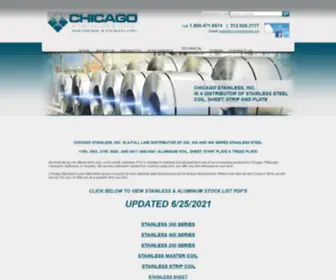 Chicagostainless.net(Chicago Stainless) Screenshot