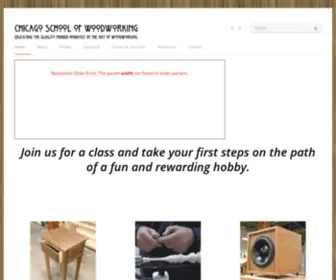 Chicagowoodworking.com(Chicago School of Woodworking) Screenshot