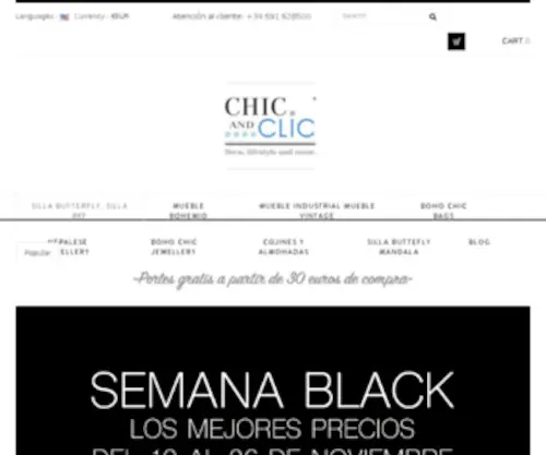 Chicandclic.es(Tienda online muebles) Screenshot