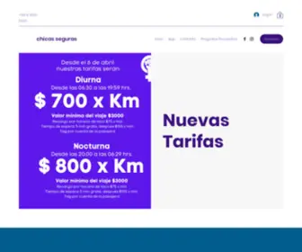 Chicasseguras.com(Transporte seguro para mujeres en Santiago) Screenshot