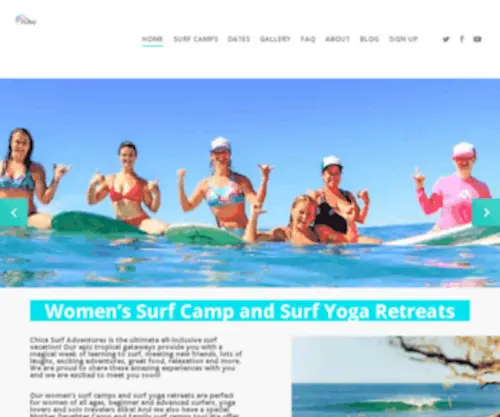 Chicasurfadventures.com(Surf Camp Costa Rica) Screenshot