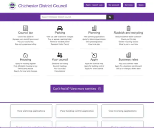 Chichester.gov.uk(Chichester District Council) Screenshot
